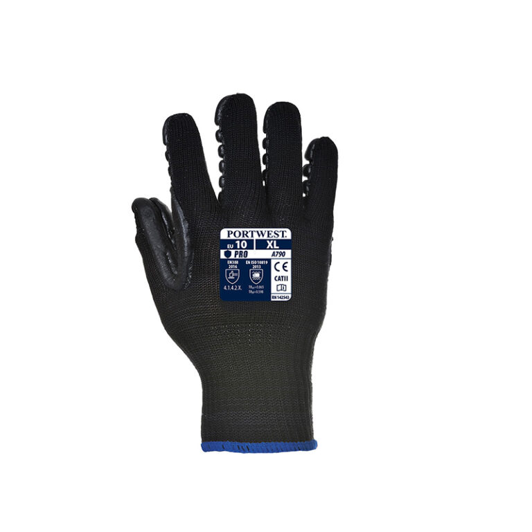 GUANTI DA LAVORO NITRILE ANTISCIVOLO TRASPIRANTI NERO TG. 8M-9L-10XL - Foto 5