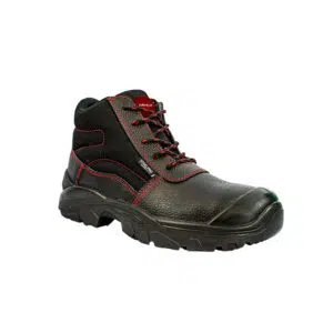 Vista lateral del zapato de seguridad Steelpro Full Plus con puntera de acero y diseño ergonómico.