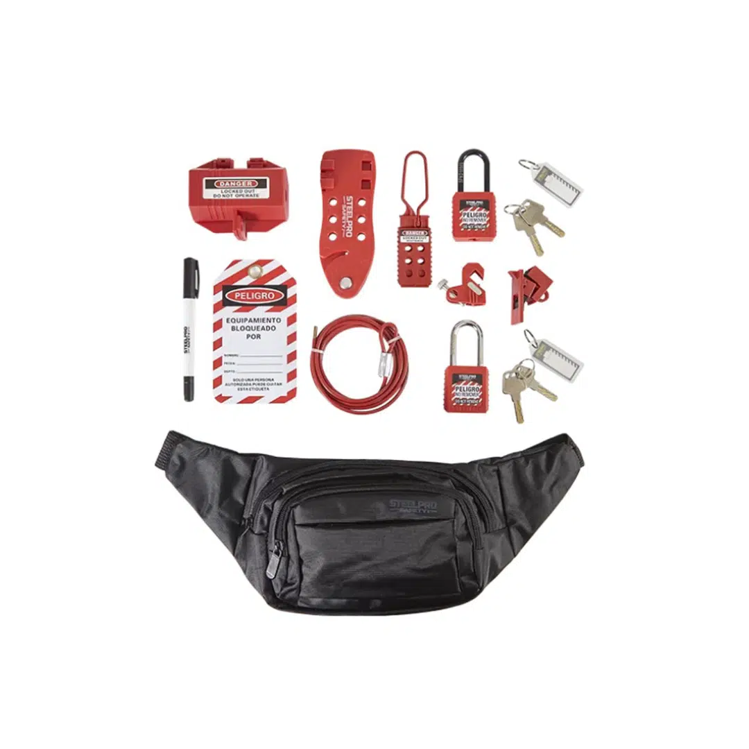 KIT BLOQUEO Y ETIQUETADO PARA ELECTRICISTA STEELPRO